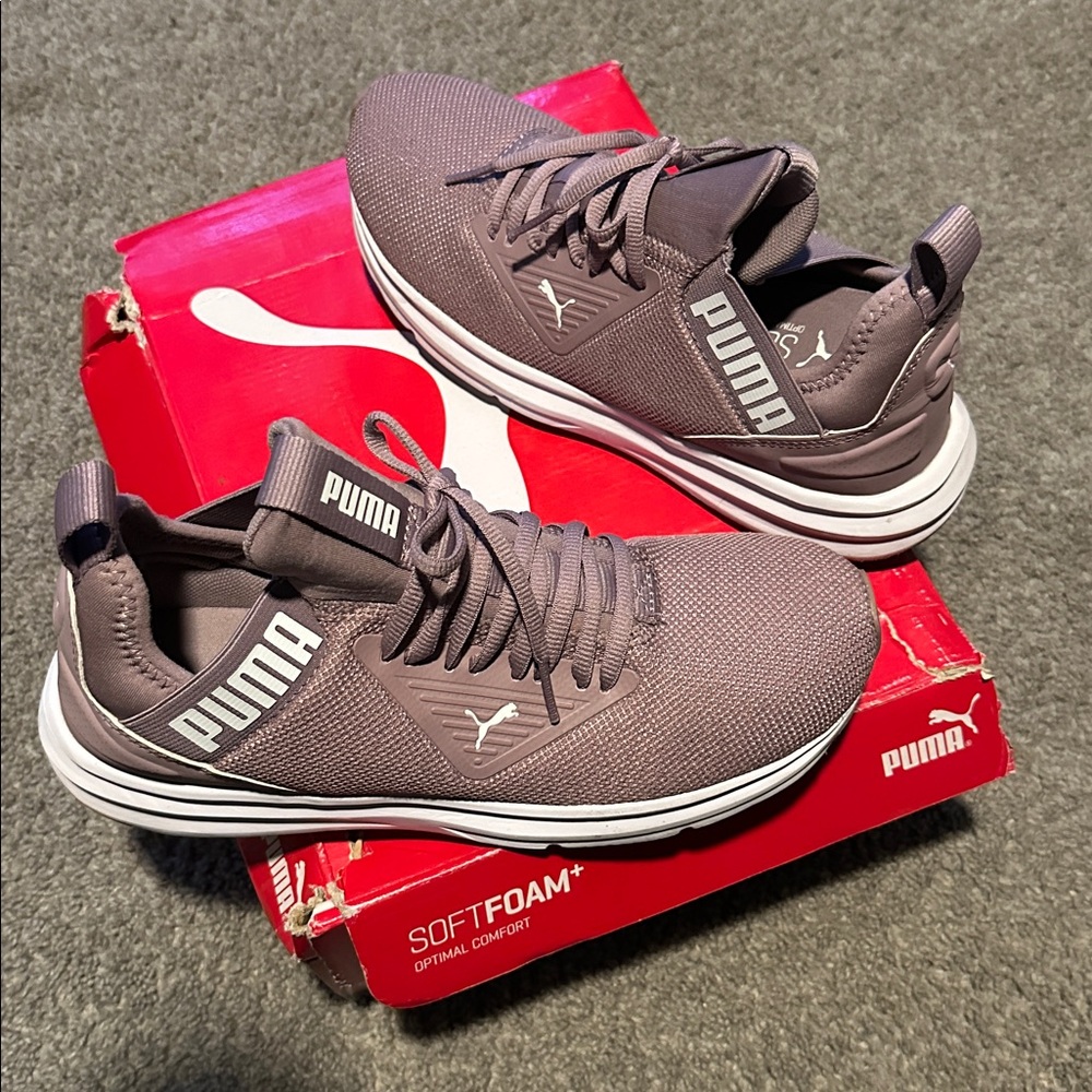 Puma Ladies Charcoal Sneakers